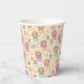 Little Girls Colourful Eid Mubarak Paper Cups 紙コップ (裏面)