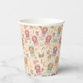 Little Girls Colourful Eid Mubarak Paper Cups 紙コップ (右)