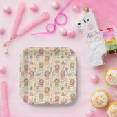 Little Girls Colourful Eid Mubarak Paper Plates ペーパープレート (パーティー)