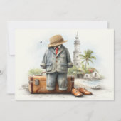 Little Globetrotter - 1st Birthday Adventure 招待状 (正面)