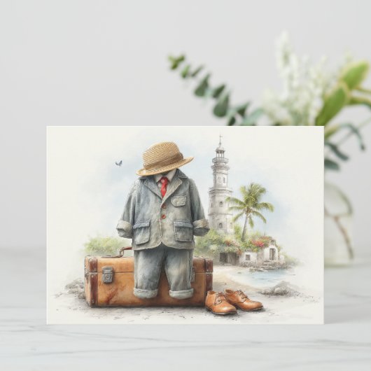 Little Globetrotter - 1st Birthday Adventure 招待状 (スタンド正面)