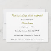 Little Globetrotter - 1st Birthday Adventure 招待状 (裏面)