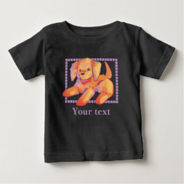 Little golden retriever pup ベビーTシャツ
