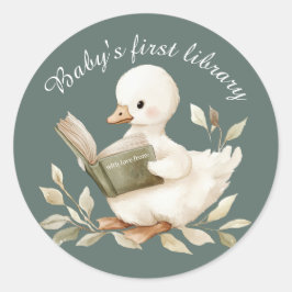 Little Goose Baby’s First Library Book Stickers ラウンドシール