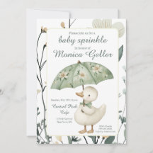 Little Goose Baby Sprinkle Invitation