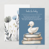 Little Goose Book Request Card Goose Baby Shower  エンクロージャーカード (正面/裏面)