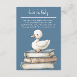 Little Goose Book Request Card Goose Baby Shower  エンクロージャーカード
