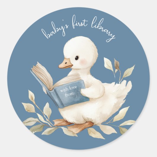 Little Goose Book Stickers – Baby’s First Library ラウンドシール (正面)