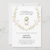 Little Goose Botanical Baby Shower 招待状 (正面)
