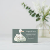 Little Goose Diaper Raffle Card Goose Baby Shower エンクロージャーカード (スタンド正面)