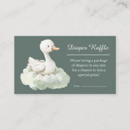 Little Goose Diaper Raffle Card Goose Baby Shower エンクロージャーカード