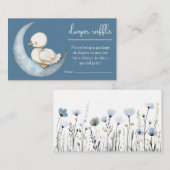 Little Goose Diaper Raffle Card Goose Baby Shower エンクロージャーカード (正面/裏面)