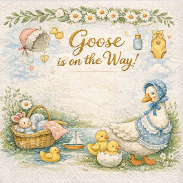 little goose is on the way  スタンダードカクテルナプキン