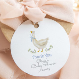 Little Goose water color baby showerありがとう フェイバータグ