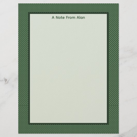 Little Green Diamonds Stationery Paper レターヘッド (正面)