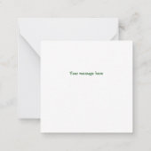 Little Green Frog Thank You Noteカード ノートカード (裏面)