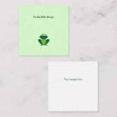 Little Green Frog Thank You Noteカード ノートカード (正面/裏面)