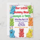 Little Gummy Bear Birthday 招待状 (正面)