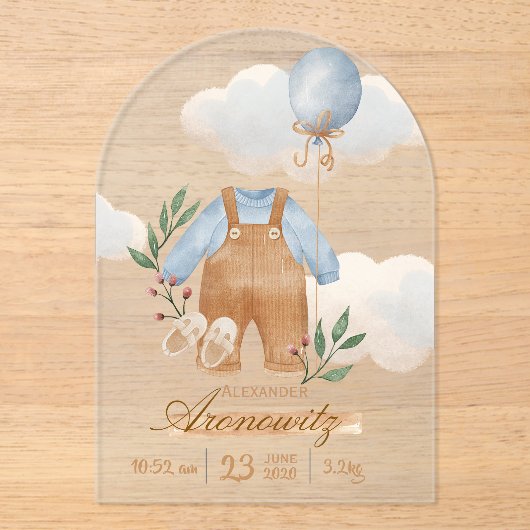 Little hands, little feet, and a big place in our  アクリル招待状 (正面)