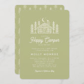 Little Happy Camper Baby Shower Invitation  招待状 (正面/裏面)