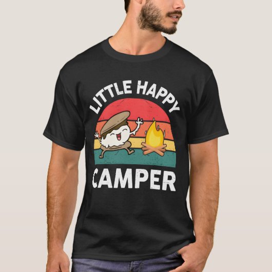 Little Happy Camper Camping gift Tシャツ (正面)