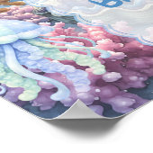 Little Hatchling Sea Turtle Baby Shower Welcome ポスター (角)