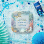 Little Hatchling Sea Turtle Ocean Baby Shower ペーパープレート (パーティー)
