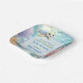 Little Hatchling Sea Turtle Ocean Baby Shower ペーパープレート (傾斜あり)