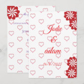 little hearts wedding 招待状 (正面/裏面)