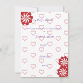 little hearts wedding 招待状 (裏面)