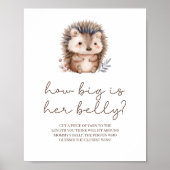 Little Hedgehog Big Is Her Belly Baby Shower Game ポスター (正面)