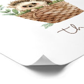 Little Hedgehog Diaper Raffle Baby Shower Game ポスター (角)