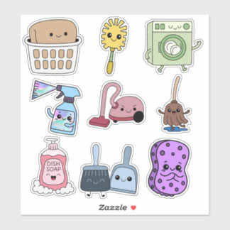 🧼 Little Helpers: Housecleaning Sticker Set シール