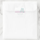 Little Hippo -ベビー{Pink} |蔵書票 スクエアシール (バッグ)