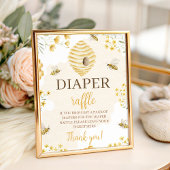Little Honey 8x10 Diaper Raffle Table Sign 台座サイン