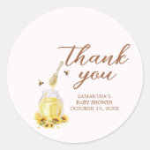 Little Honey Baby Shower ラウンドシール (正面)