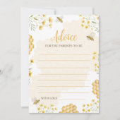 Little Honey Baby Shower Advice Card 招待状 (正面)
