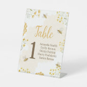 Little Honey Baby Shower Table Numbers 台座サイン (正面)