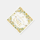 Little Honey Bee 1st Birthday Napkins スタンダードカクテルナプキン (角)