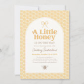 Little Honey Bee Baby Shower 招待状 (正面)