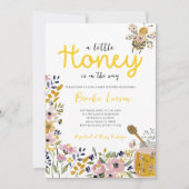 Little Honey Bee Baby Shower Invitation 招待状 (正面)
