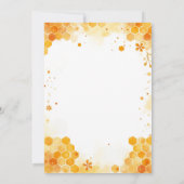 Little Honey Bee Day Cute Watercolor 1st Birthday 招待状 (裏面)