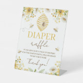 Little Honey Bee Diaper Raffle Game Sign 台座サイン (正面)