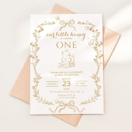 Little Honey Bee First Birthday Invitation 招待状