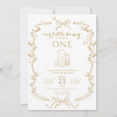 Little Honey Bee First Birthday Invitation 招待状 (正面)