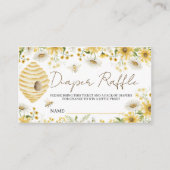 Little Honey Bee Floral Diaper Raffle Card エンクロージャーカード (正面)