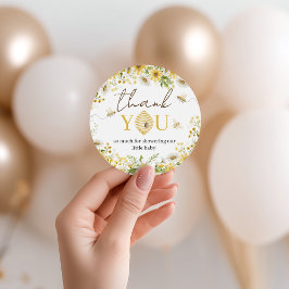 Little Honey Bee Floral Favor Tags フェイバータグ