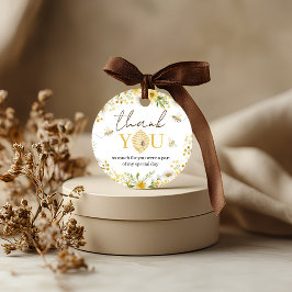 Little Honey Bee Floral Favor Tags フェイバータグ