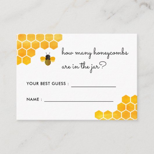 Little Honey Bee How Many Honecomb Game エンクロージャーカード (正面)