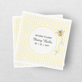 Little Honey Bee On The Way Yellow Baby Shower スタンダードランチョンナプキン